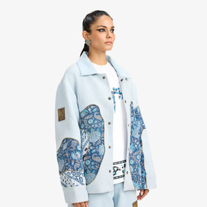 F A R A K | CLOSURE HANDMADE JACKET { BLUE/BLUE