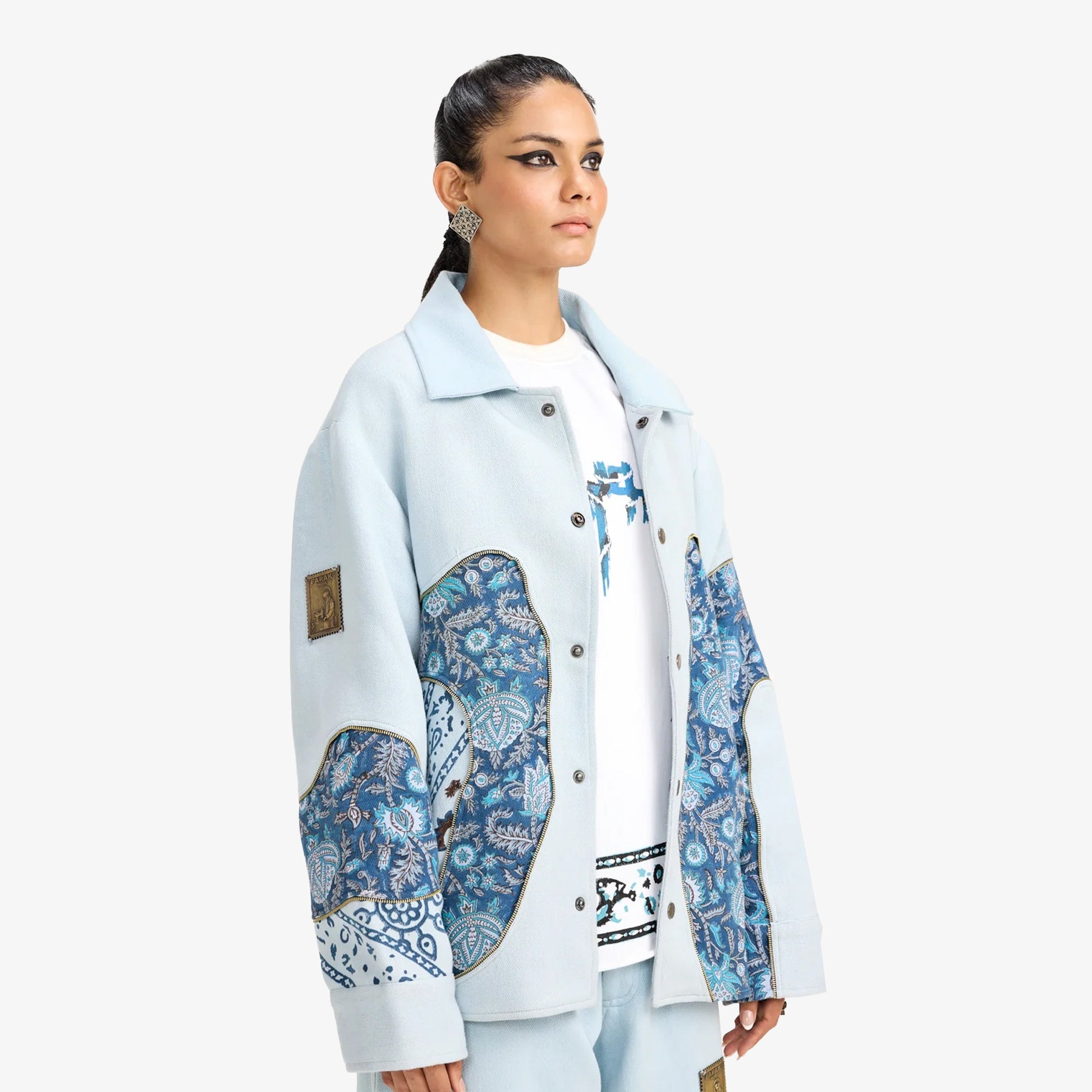 F A R A K | CLOSURE HANDMADE JACKET { BLUE/BLUE