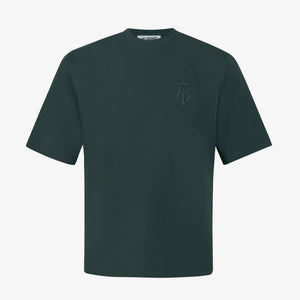 ALMOST GODS | ALPHA CROSS EMBROIDERED TEE { GREEN
