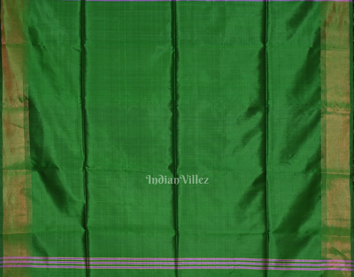 Lavender Green Pure Bishnupuri Silk Saree