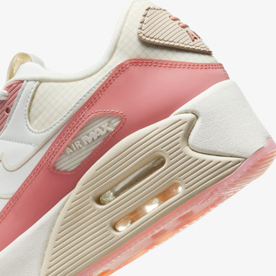 NIKE | AIR MAX 90 LV8 { SAIL/RED STARDUST-SUMMIT WHITE