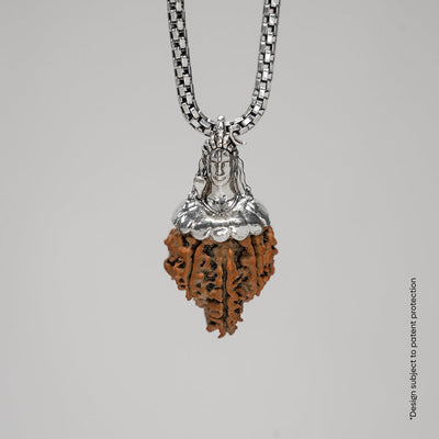 Adiyogi Pendant (Ganesh Mukhi Nepali  Rudraksha) With Chain