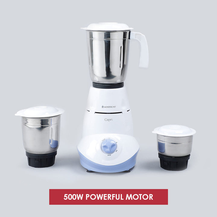 Capri Mixer Grinder 550W With 3 Stainless Steel Jars