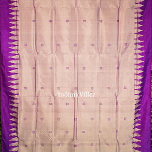 Lavender & Purple With Multicolor Double Pallu Berhampuri Silk Saree
