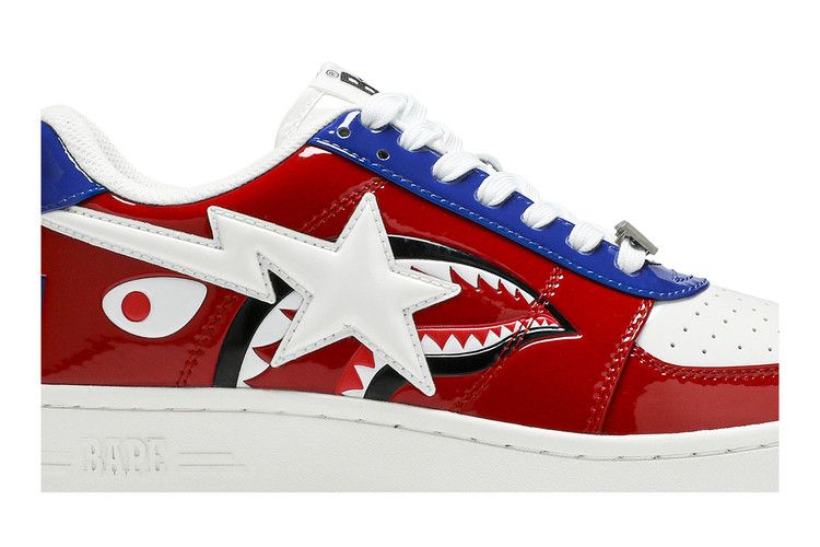 A Bathing Ape Bape Sta Low M2 20th Anniversary Patent Red