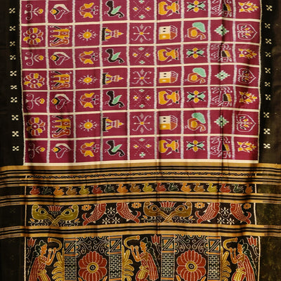 Magenta Nabakothi Contemporary Silk Saree