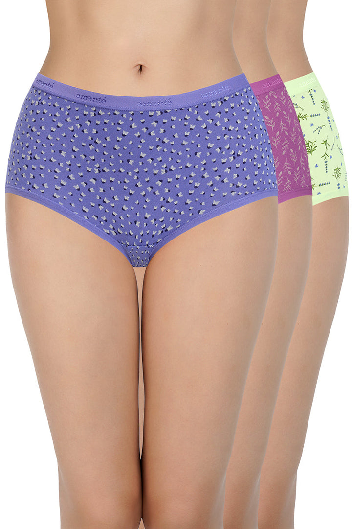 Print High Rise Full Brief Panties (Pack of 3)