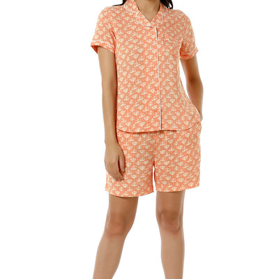 Sleep Shorts Set - Lotus Print