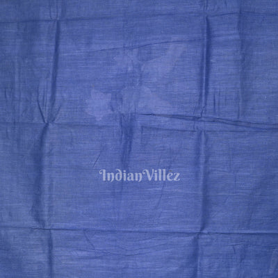 Sky Blue Mudra Theme Hand-Painted Pattachitra Saree