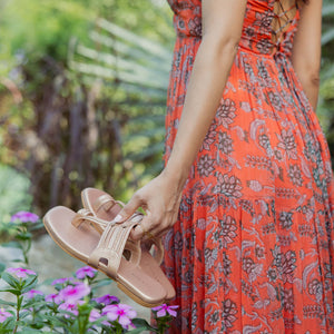 Rose Gold Solid Kolha Flats