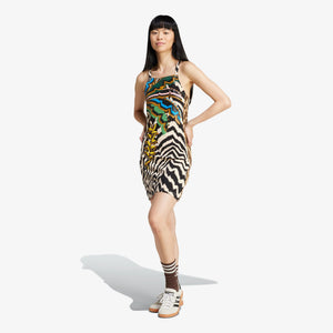 ADIDAS ORIGINALS | X FARM RIO 3-STRIPES MINI DRESS { CRYSTAL SAND