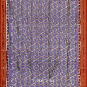 Ash Grey Odisha Ikat Khandua Silk Saree