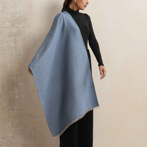 trueBrowns Blue Reversible Woollen Stole