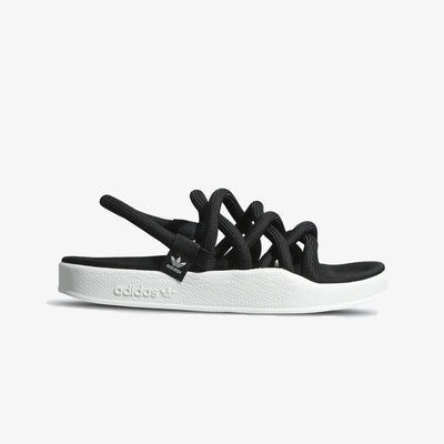 Adidas Originals | ADILETTE NODA SANDALS  { BLACK/WHITE