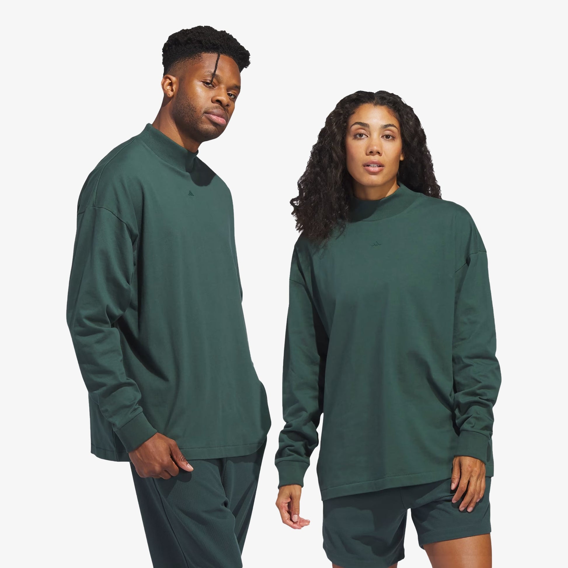 Adidas | BASKETBALL LONG SLEEVE TEE  { MINERAL GREEN
