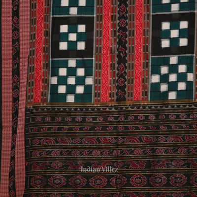 Multi Color Odisha Sambalpuri Pure Cotton  Pasapali Saree