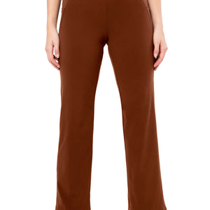 Flaunt Flared High Rise Travel Pants - Potting Soil