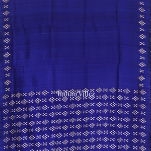 Blue Odisha Ikat Pasapali Contemporary Silk Saree