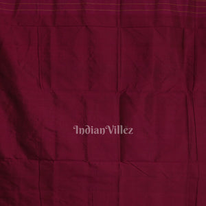 Maroon Rudrakshya Border Odisha Ikat Khandua Silk Saree