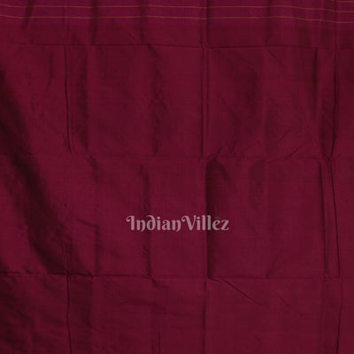 Maroon Rudrakshya Border Odisha Ikat Khandua Silk Saree