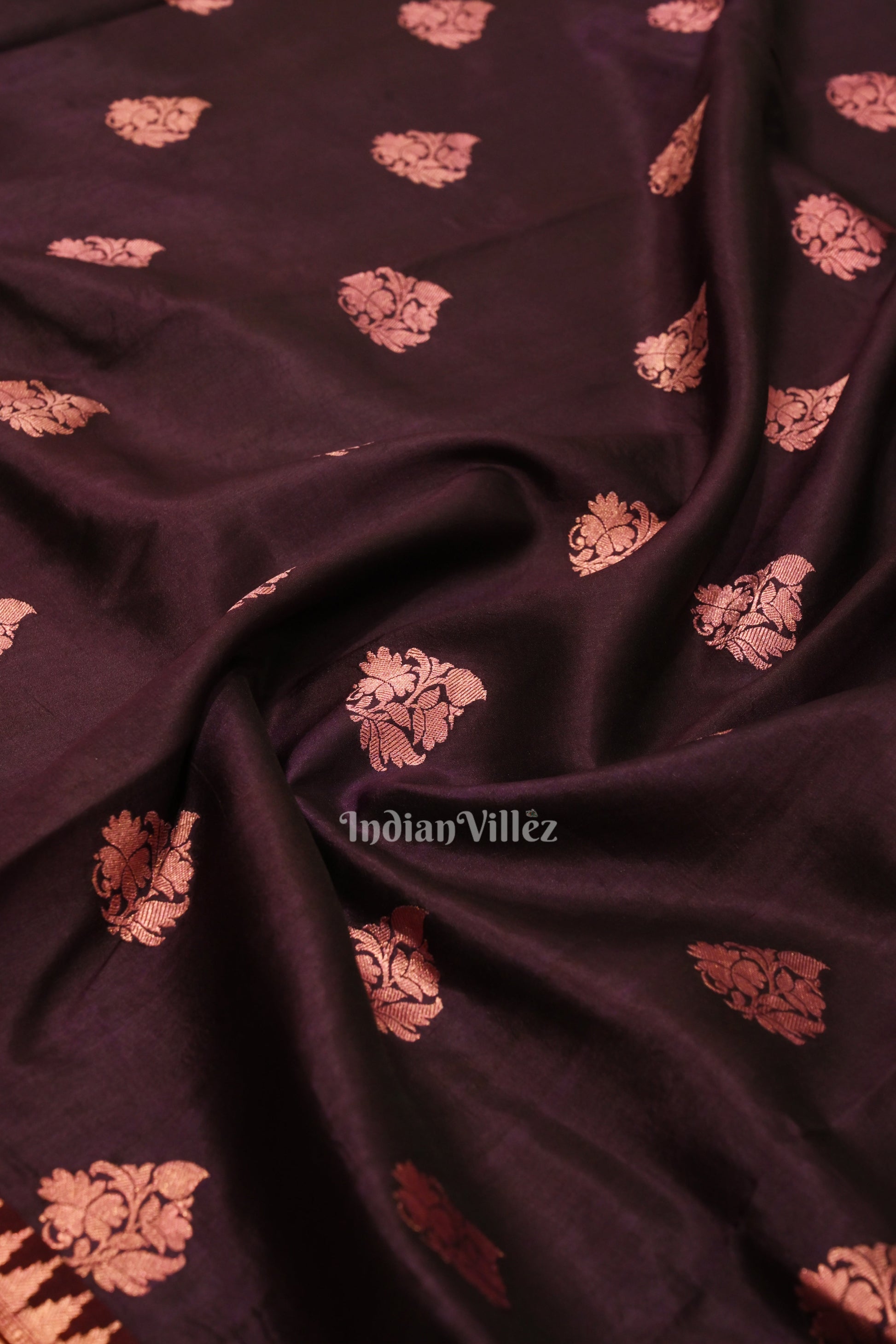 Maroon Designer Pure Banarasi Katan Silk Saree