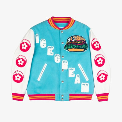 Icecream | ICECREAM x VANDY BURGER VARSITY JACKET 'BLUE/WHITE'