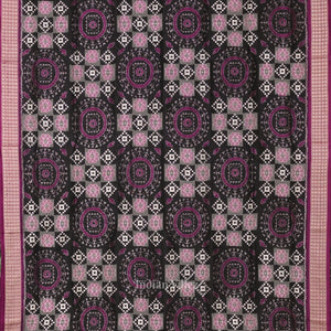 Black Purple Body Pasapali Sambalpuri Silk Saree