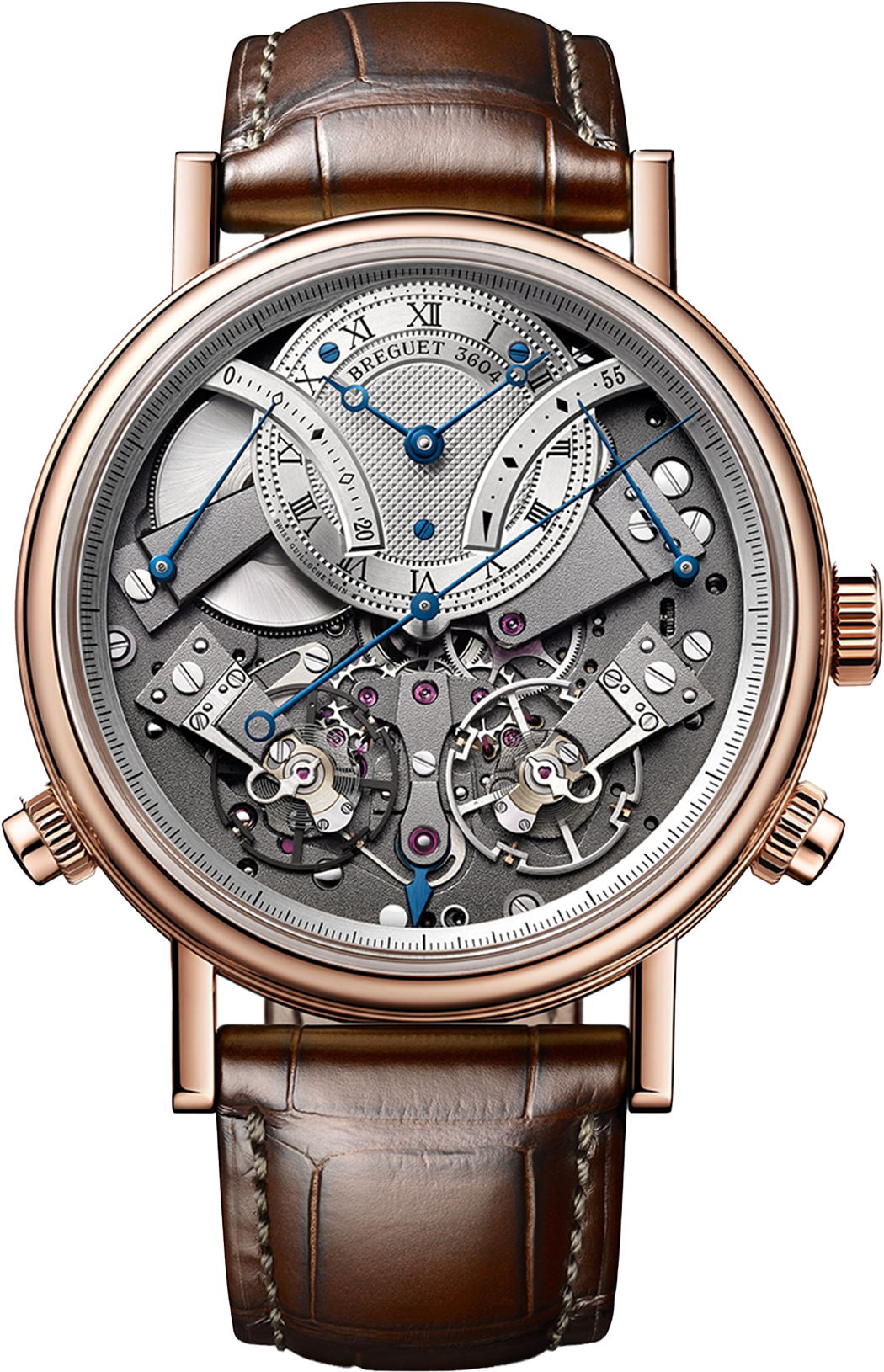 Breguet Tradition 7077 Skeleton Dial Brown 44 MM Watch for Men