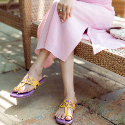 Thistle Yellow Kolha Flats
