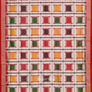 White with Multicolor Ashwin Theme Sambalpuri Silk saree