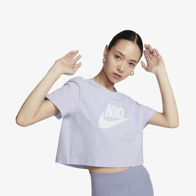 Nike | CROPPED  { OXYGEN PURPLE/WHITE