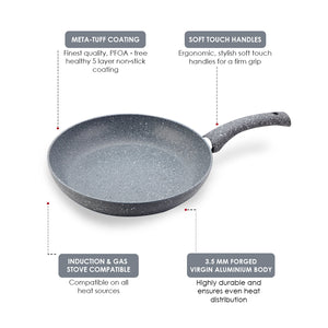 Granite Non-stick Fry Pan, Induction Bottom, by blacktree