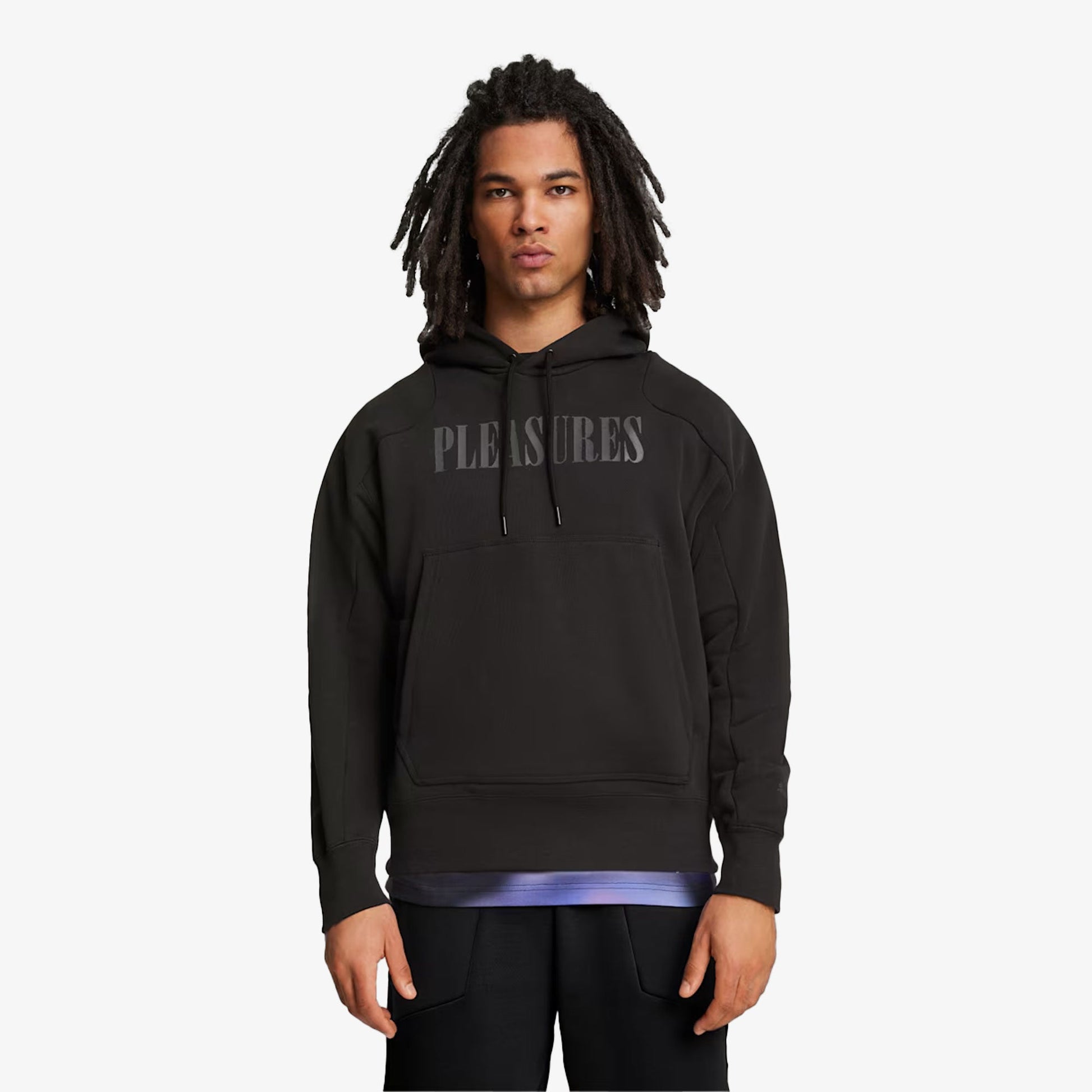 Puma | x PLEASURES HOODIE  { BLACK