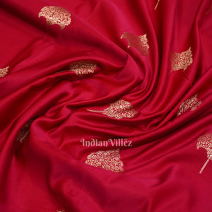 Latest Gergeous Bridal Rani Pink Soft Pure Mashru Satin Silk Banarasi Saree