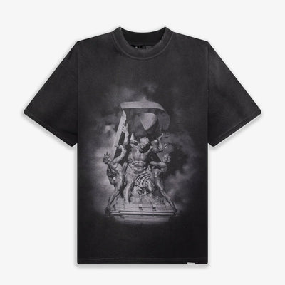 REPRESENT | ATLAS T-SHIRT { STAINED BLACK