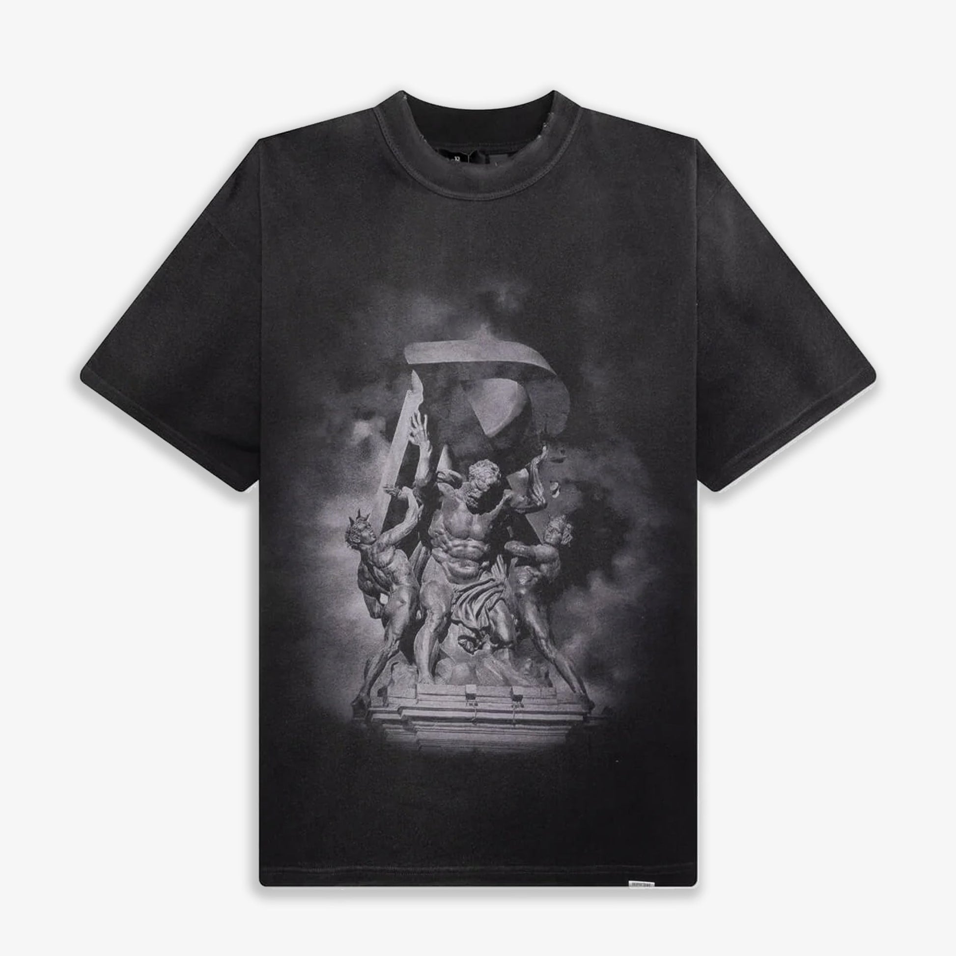 REPRESENT | ATLAS T-SHIRT { STAINED BLACK