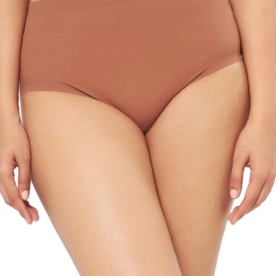 Vanish Solid High Rise Brief Seamless Panty - Caramel Nude