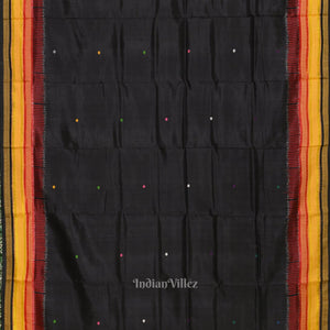 Black Kathiphera Odisha Ikat Khandua Silk Saree
