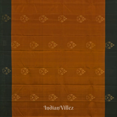 Copper With Green Pure Kanjivaram Soft Silk Saree