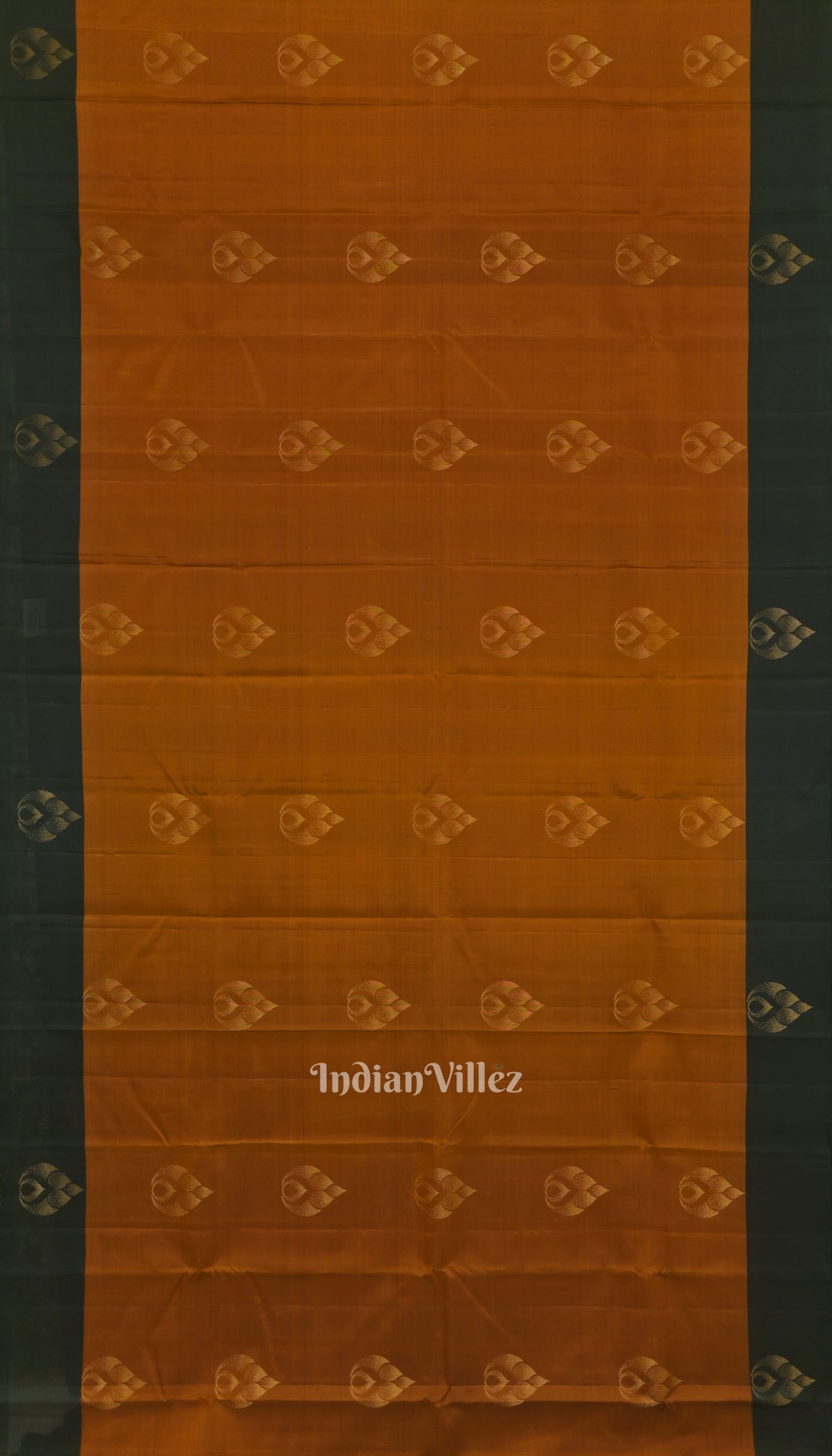 Copper With Green Pure Kanjivaram Soft Silk Saree