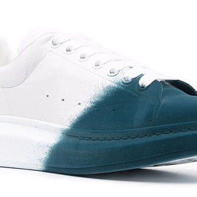 Alexander Mcqueen Oversized Two-Tone White Emerald Green