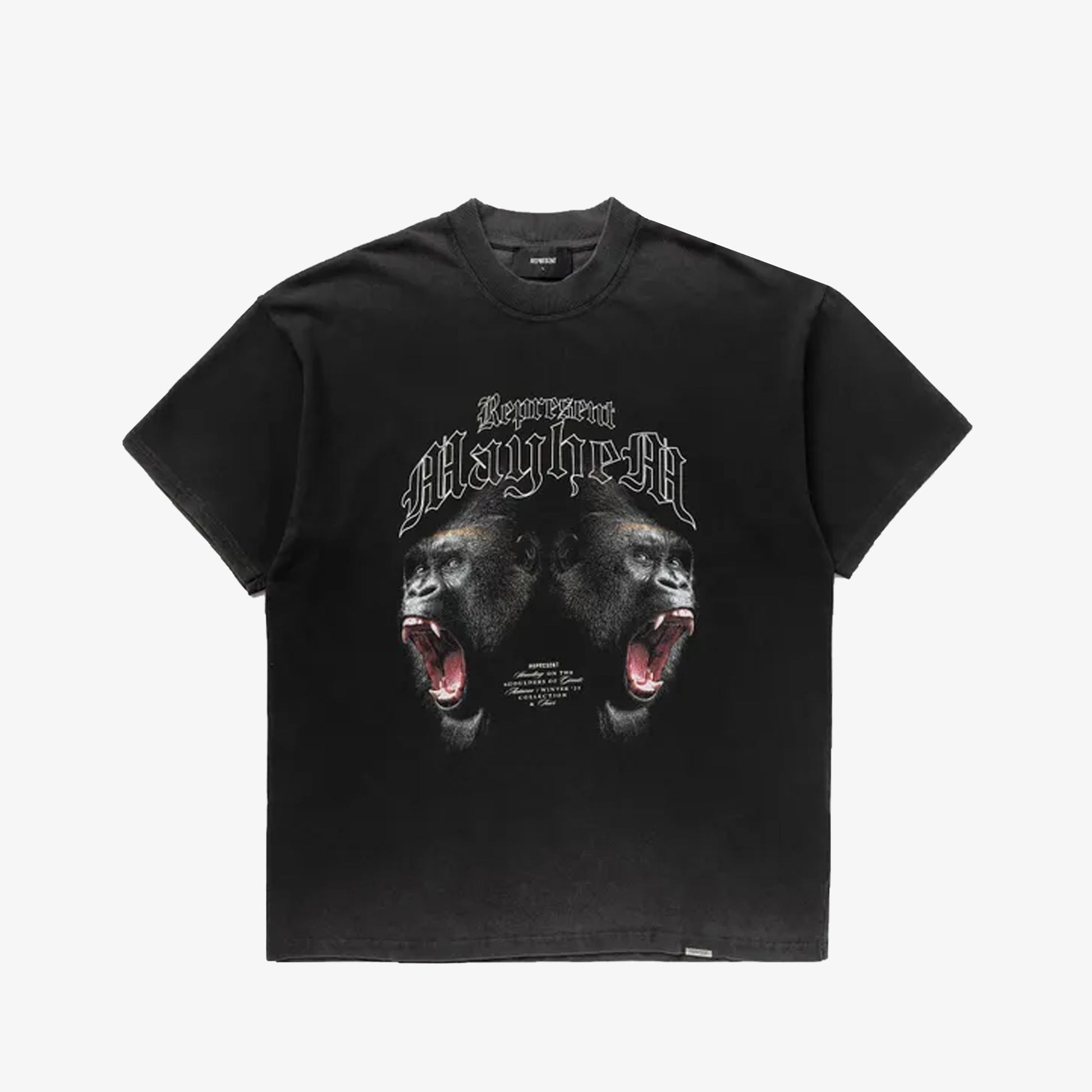 Represent | MAYHEM T-SHIRT  { VINTAGE BLACK