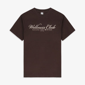 SPORTY & RICH | 1800 HEALTH T-SHIRT { CHOCOLATE/CREAM