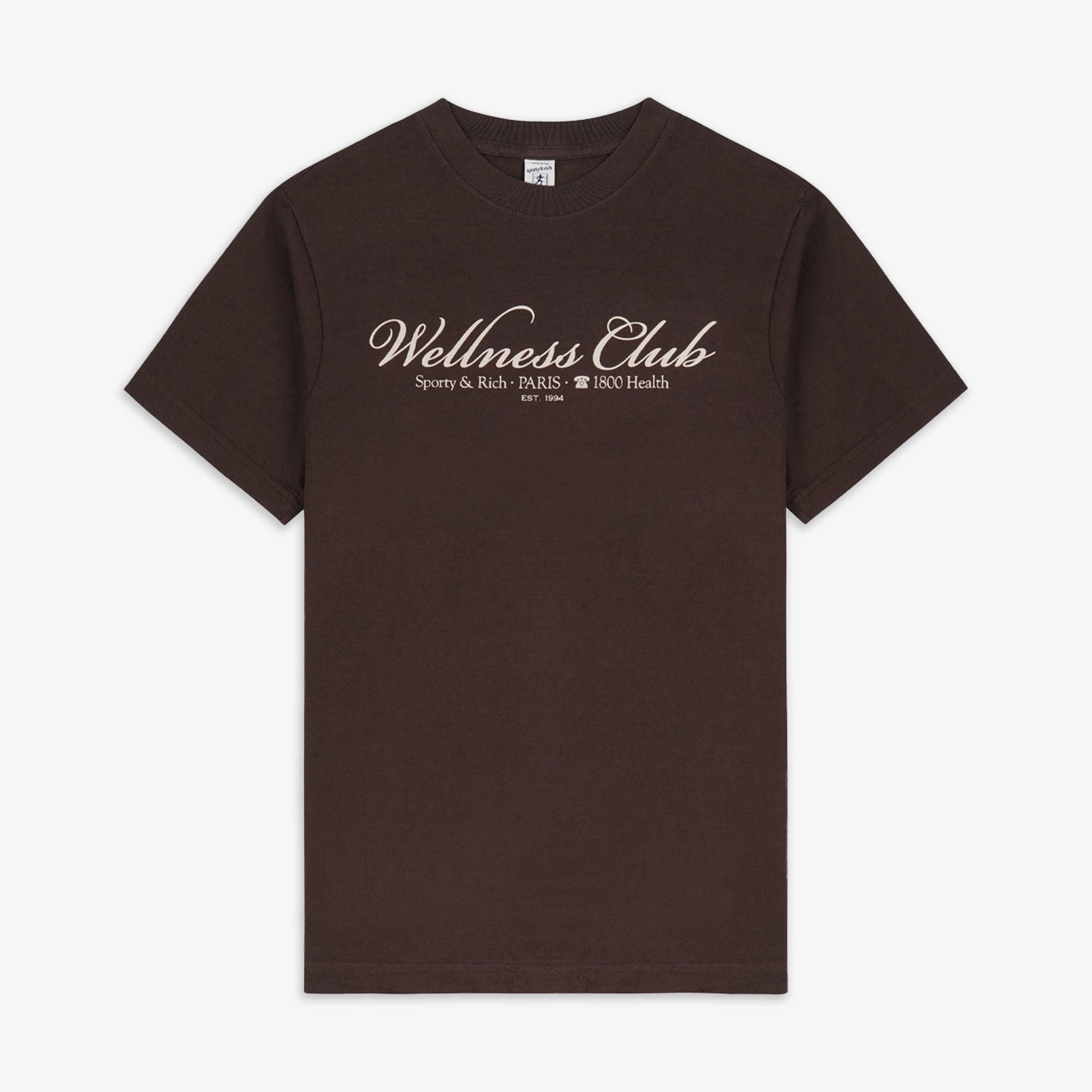 SPORTY & RICH | 1800 HEALTH T-SHIRT { CHOCOLATE/CREAM