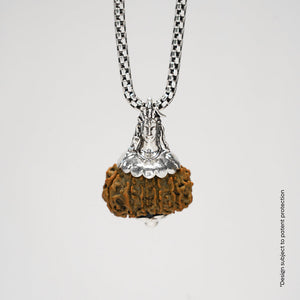 Adiyogi Pendant (12 Mukhi Nepali  Rudraksha) With Chain
