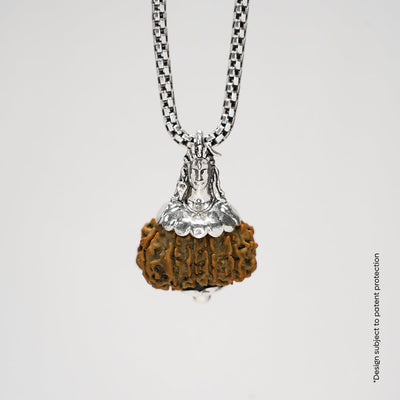 Adiyogi Pendant (12 Mukhi Nepali  Rudraksha) With Chain