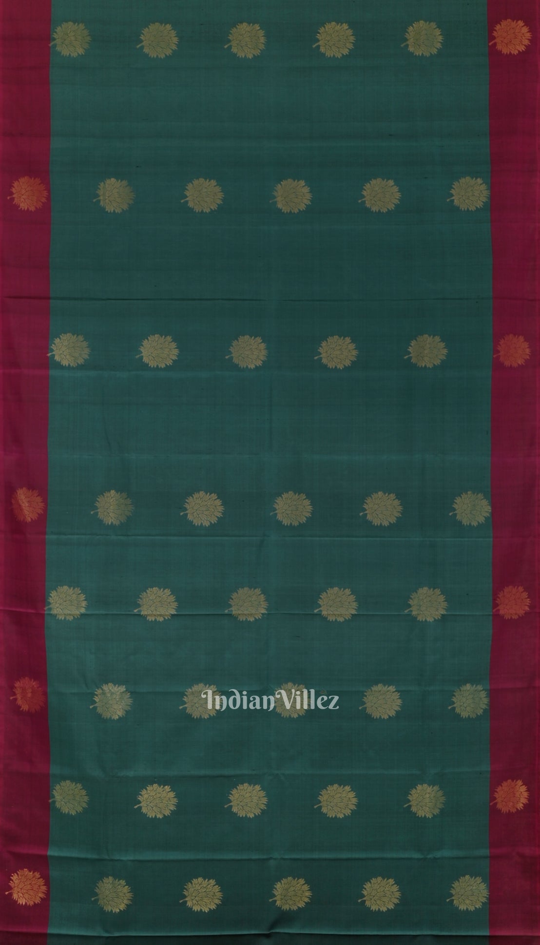 Hunter Green With Royal Maroon Pure Kanjivaram Soft Silk Saree
