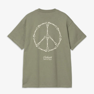 Carhartt | S/S PEACE AND WORK T-SHIRT { DOLLAR GREEN/NATURAL