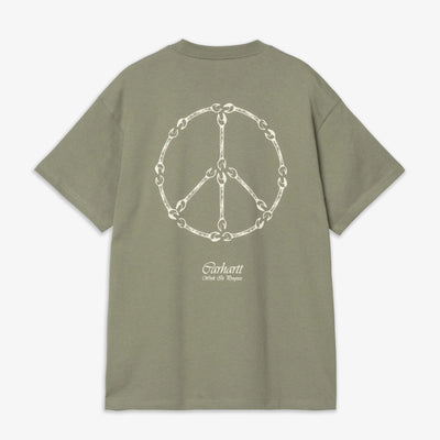Carhartt | S/S PEACE AND WORK T-SHIRT { DOLLAR GREEN/NATURAL