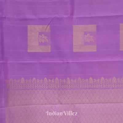 Lavender Pure Kanjivaram Soft Silk Saree
